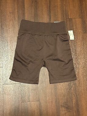 NWT Aero Women's Brown Seamless Bike Shorts Size Small